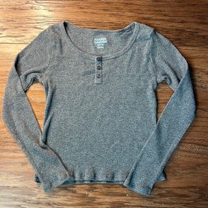 Girls gray long sleeve top